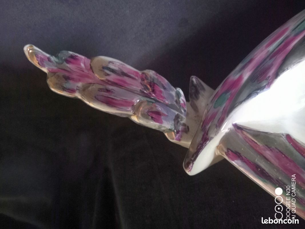 Céramique Limousine - Grand vide poche Art Déco en forme de pigeon en porcelaine de Limoges (image 14)