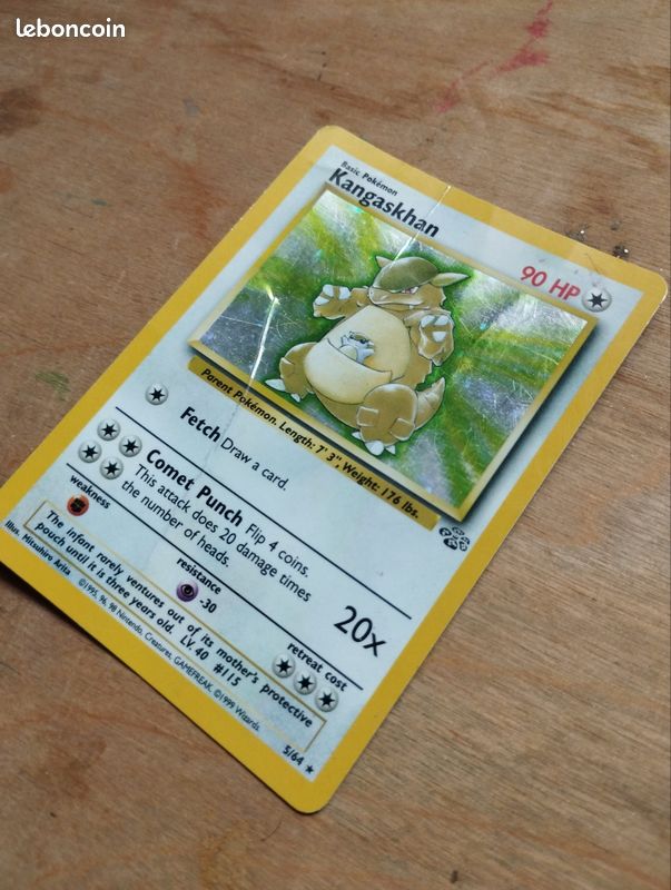 Carte Pokmon holographique Kangaskhan 1995 - Collection