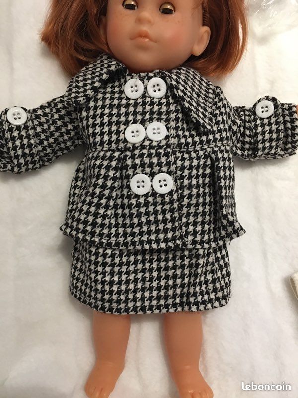 Poupée Corolle 1994 Fille Taches Rousseur Cheveux Roux 36 Cm Robe Chaussures - Vintage