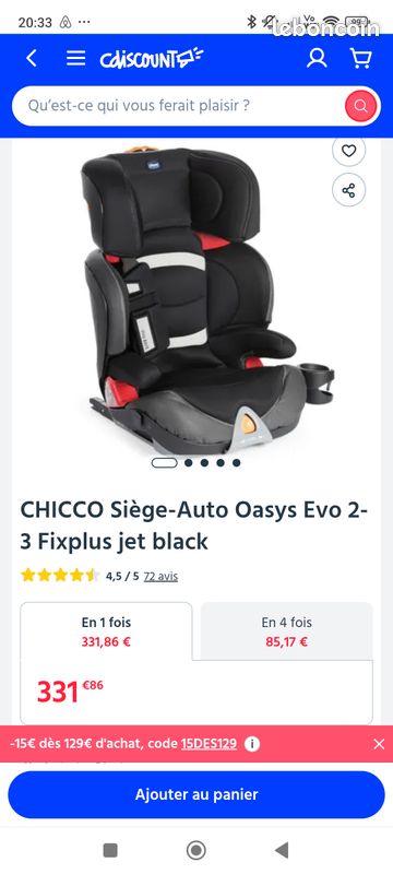 Siège auto Chicco (image 2)