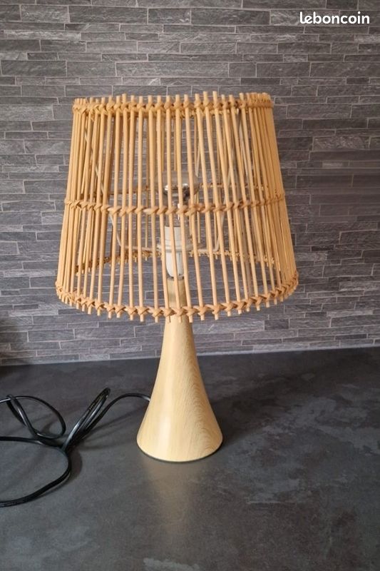 Lampe de chevet bois tactile (image 2)