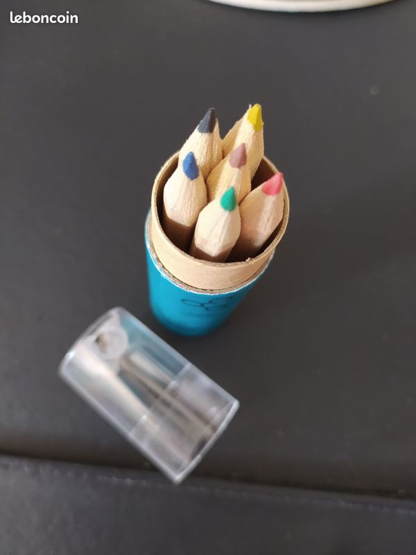 Crayons de couleur / Taille crayon incorporé / NEUF (image 2)