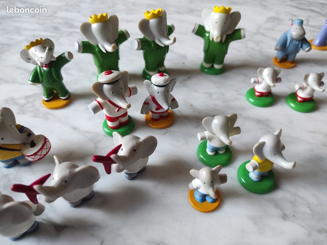 Coffret 4 Figurines Babar Pour Le Bain - Lansay - Vintage, Neuf, Rare