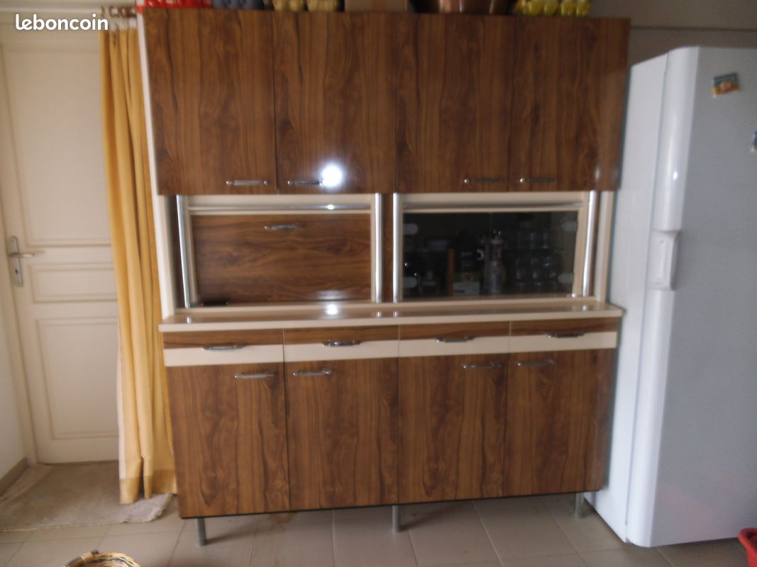 Ensemble buffet table en formicat 4 chaises vintage (image 1)