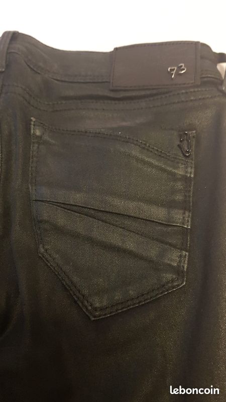 Pepe Jeans slim enduit huilé vert foncé W27 L30 (image 4)