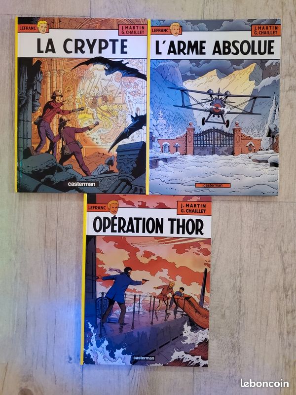 Lot BD Lefranc – 3 albums – Jacques Martin & Gilles Chaillet – Casterman (image 1)