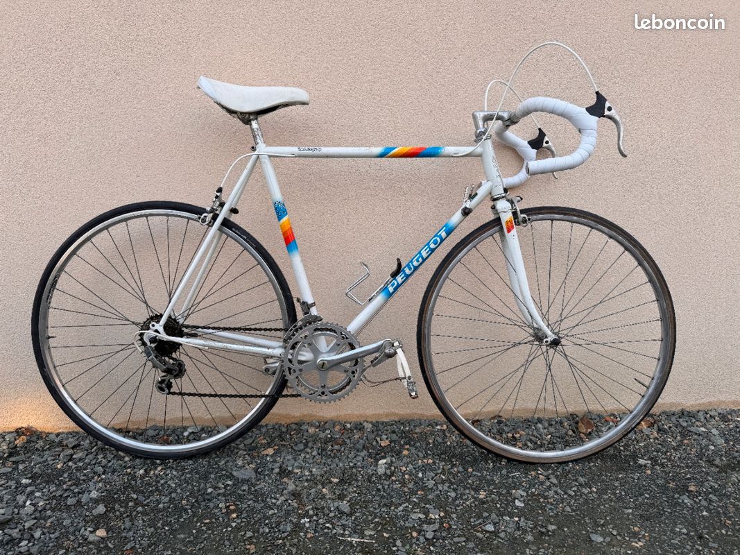 Fourche Vélo Vintage Peugeot – Acier Blanc – Pour Roue 700 – Ville – Fabriquée En France