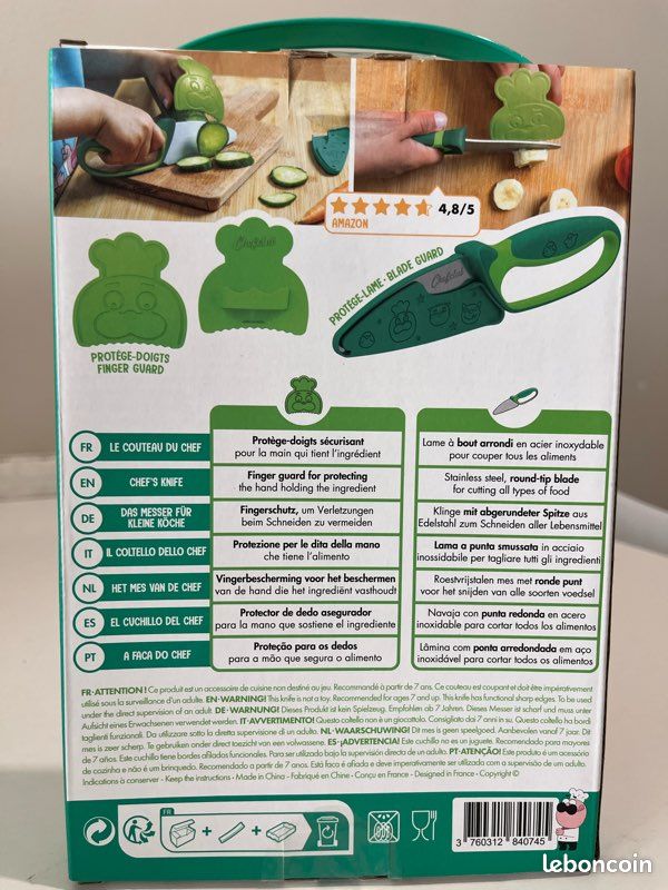 À vendre, couteau de cuisine pour enfants de la marque Chefclub (image 2)