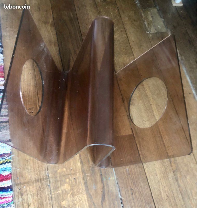Porte revue plexi fumé vintage (image 1)