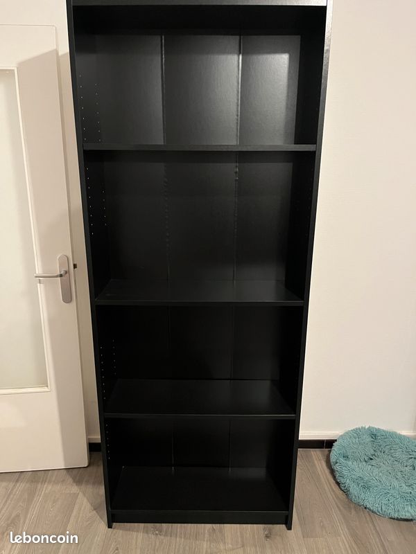 Bibliothèques noires (x2) Billy Ikea 80x28x200 (image 1)