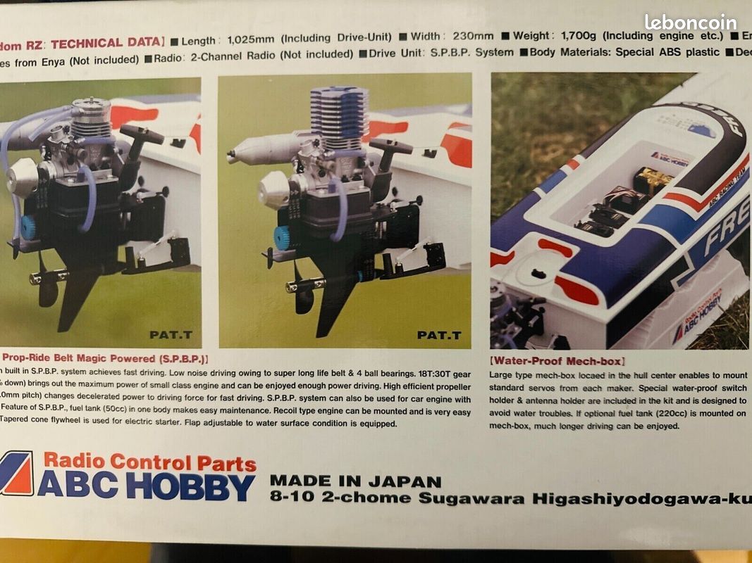 Bateau rc-kit propulsion type hors-bord ABC HOBBY Réf:57500 - Modélisme