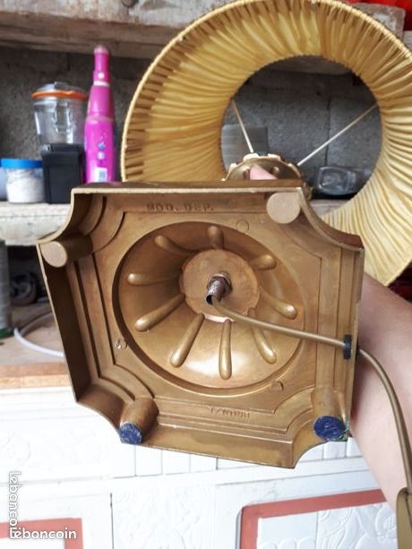 Lampe/pied de lampe ancien/vintage métal (image 6)