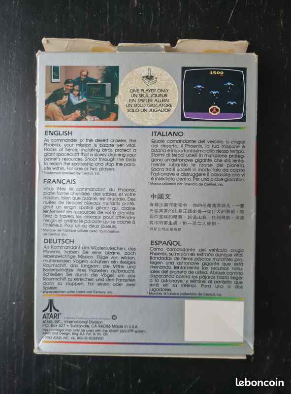 Jeu Atari 2600 Phoenix en boite (image 2)