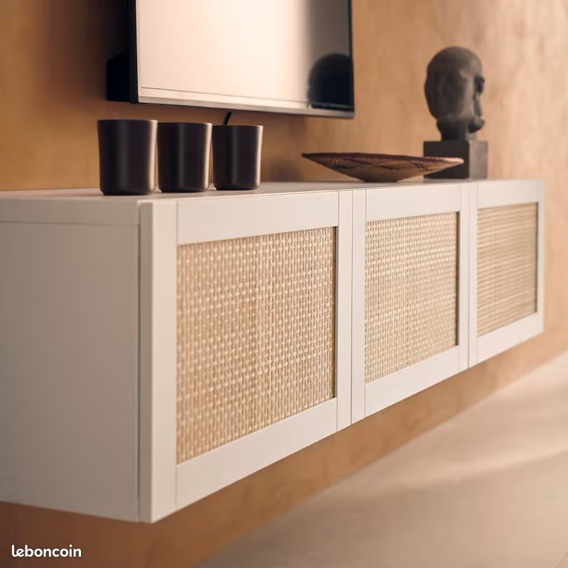 Portes meuble TV cannage besta IKEA (image 1)