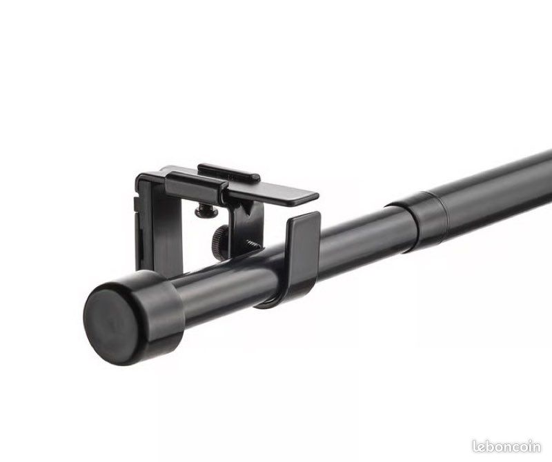 Double tringle à rideaux IKEA noire. Diamètre 20mm longueur extensible de 115a 220 cm (image 5)