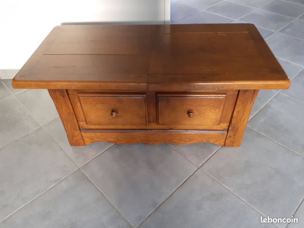 Table bar salon chène massif (image 1)