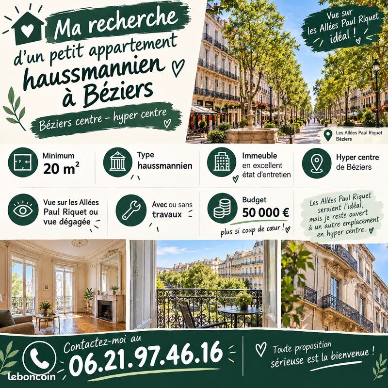 Appartement 1 pièce 20 m² · à Béziers · 20 m² · 50 000 €