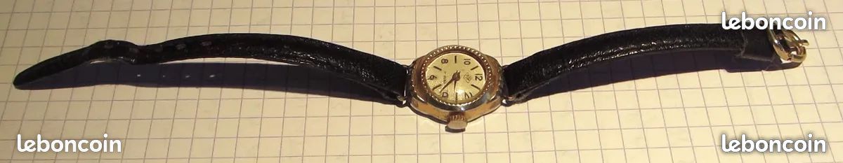 Montre Vintage SOHO Femme Boîtier Plaqué Or 17 Rubis - Mécanique Manuelle, Années 70/80, Tient L'heure