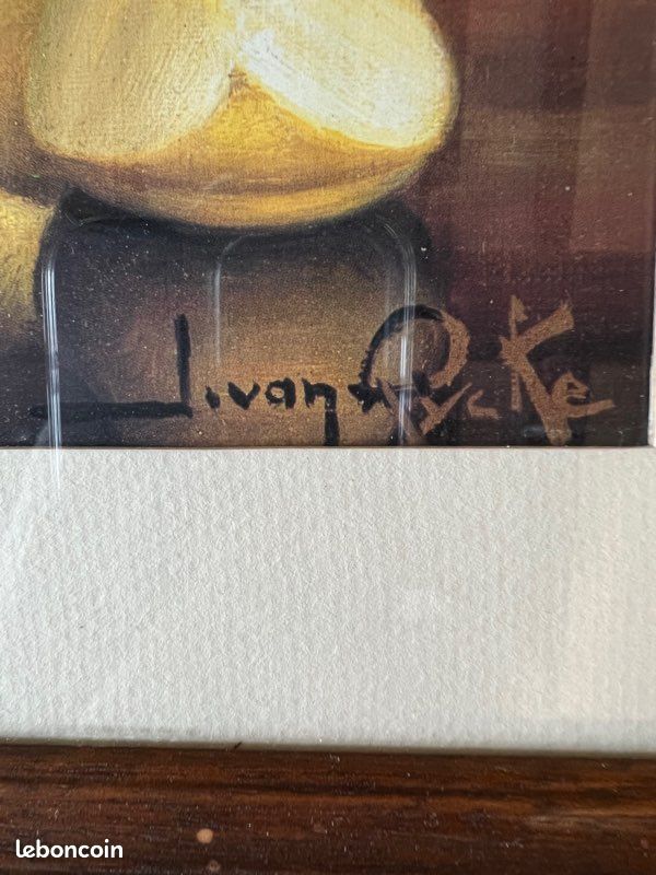Poster nature morte en trompe l’œil J Van Rycke encadré (image 2)