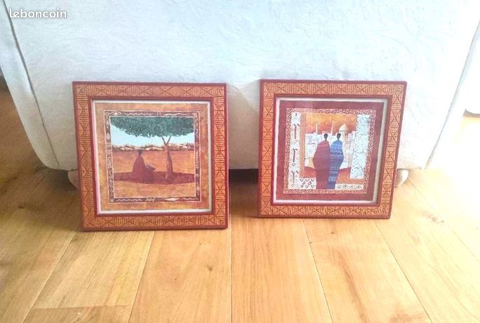 Tableau peinture tigre blanc - Art sur toile | Tableaux-Tableau portrait femme africaine