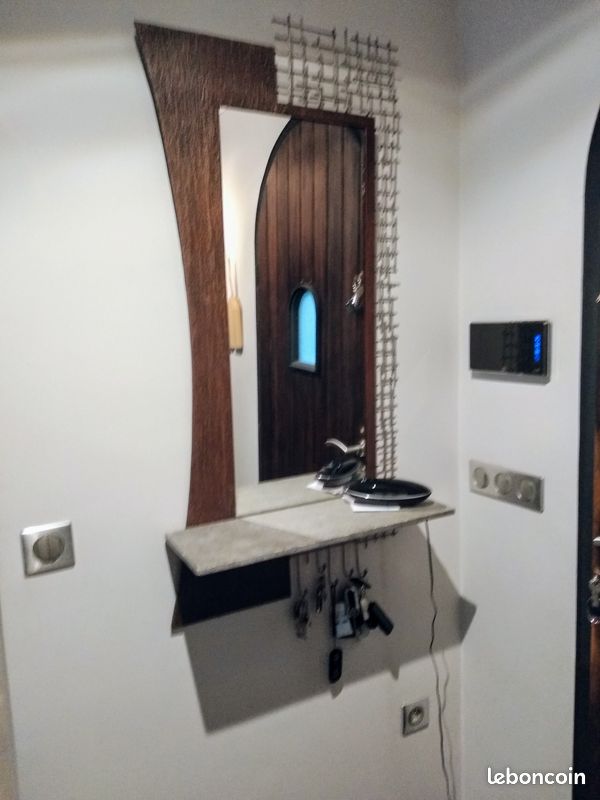 Vend console d'entrée miroir et porte clefs (image 1)