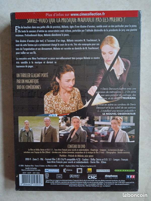 La tourneuse de pages (C.Frot) DVD neuf sous blister (image 2)