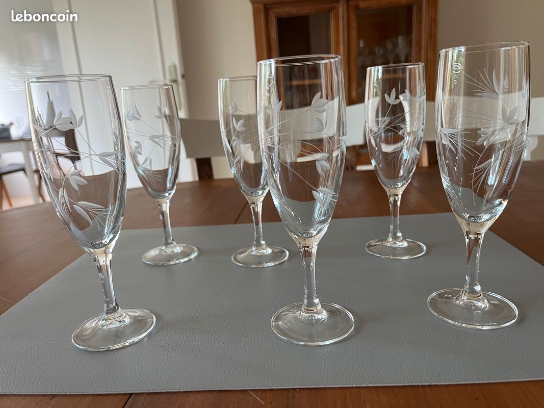 6 flutes à Champagne Luminarc - Arts de la table