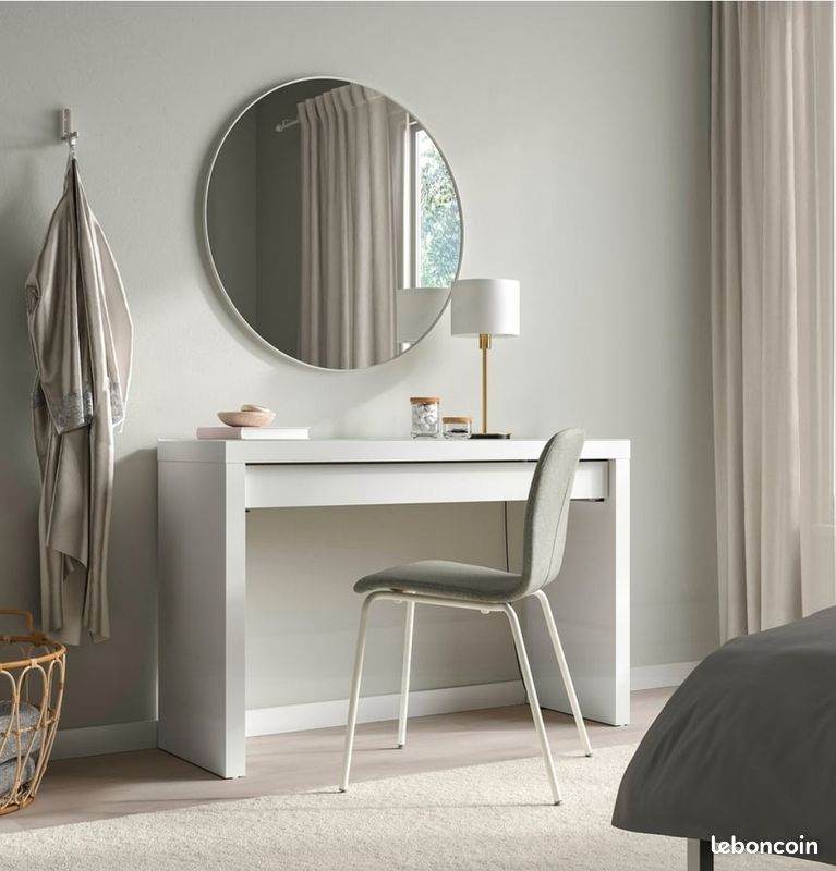 Coiffeuse/console ikea malm blanche (image 1)