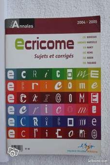 Annales Ecricome : sujets et corrigés (image 1)