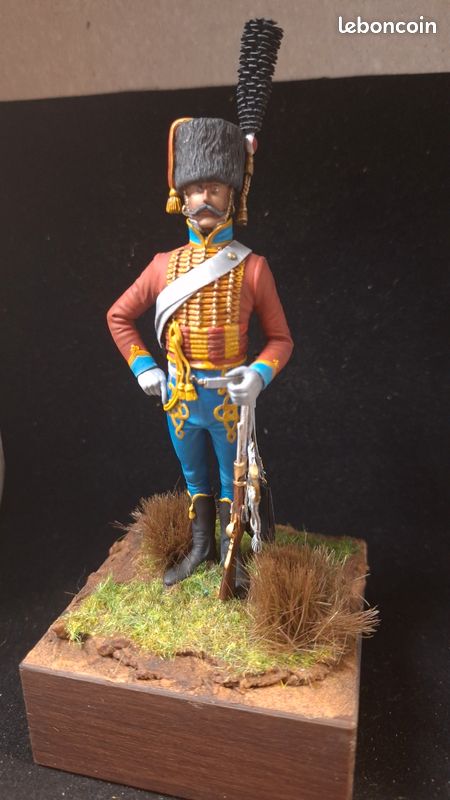 9eme regiment de hussards 90mm figurine plomb 1er empire POSTE MILITAIRE (image 1)