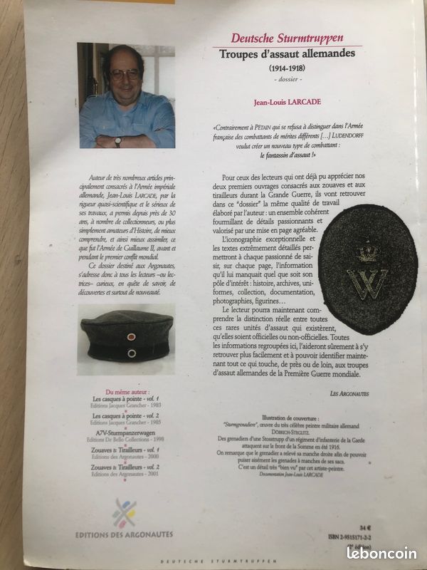 Deutsche sturmtruppen Troupes d'assaut allemandes (1914-1918) Jean Louis Larcade (image 4)