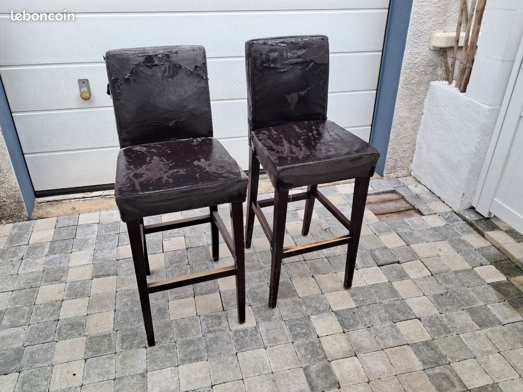 2 tabourets haut a renover (image 2)