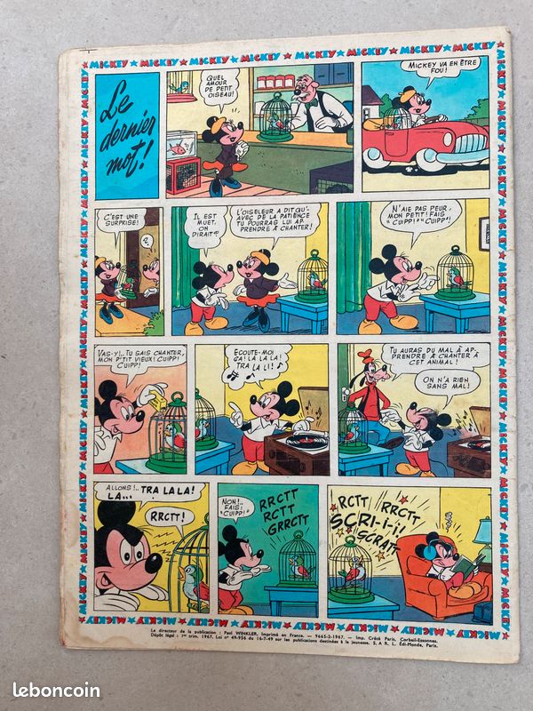 Bandes dessinées anciennes : journal de Mickey Numéros 711, 724, 747, 750, 752, 760, 764, 771, 773, 774 années 1966-1967 (Walt Disney) (image 20)
