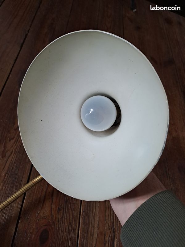 Très jolie lampe vintage anthracite, années 1950-1960 (image 5)