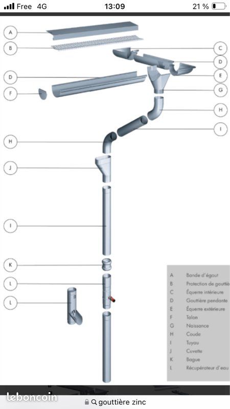 Suite à la fermeture de mon entreprise, Je vends un stock de zinc de différents dimensions avec beaucoup d’accessoires. Ceci est du matériel professionnel je le vends pour le prix du matériel de brico (image 1)