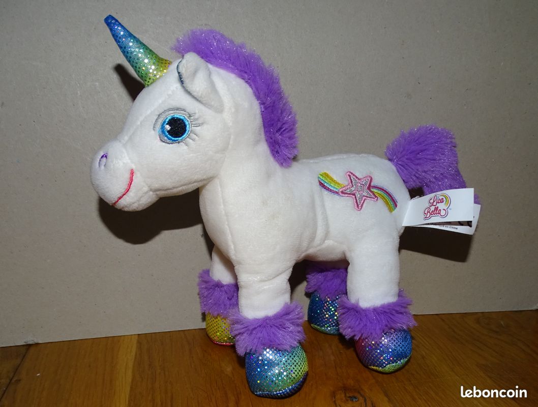 Light Up Lica Bella Peluche Licorne Purple Peluche Licorne Lica