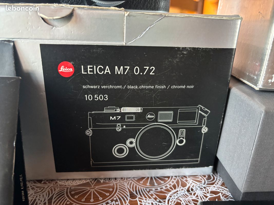 Appareil Photo Argentique Leica M7 Noir - Comme Neuf, Ouvert Mais Jamais Utilisé - Objectif Manuel