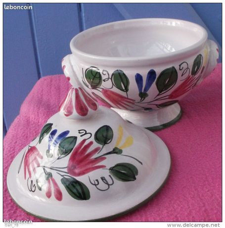 Soupière vintage 1960 en porcelaine ELCHINGER petit modèle (Soufflenheim en Alsace) (image 2)