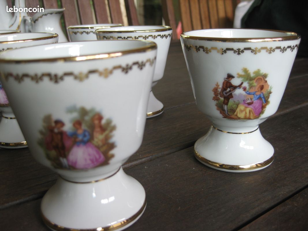 Service à café 9 pièces en porcelaine du Berry (image 2)