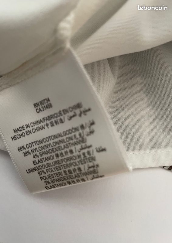 Robe Soirée BCBGmaxazria En Soie, Taille S, Beige - Occasion Très Bon état