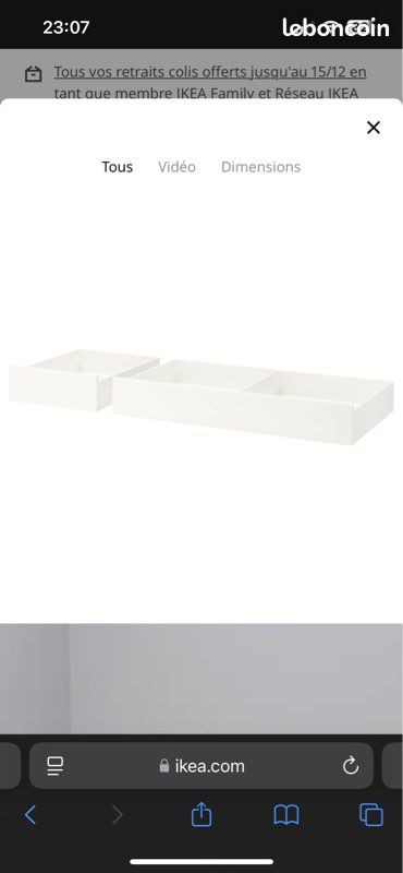 2 Tiroirs rangement lit IKEA (image 7)