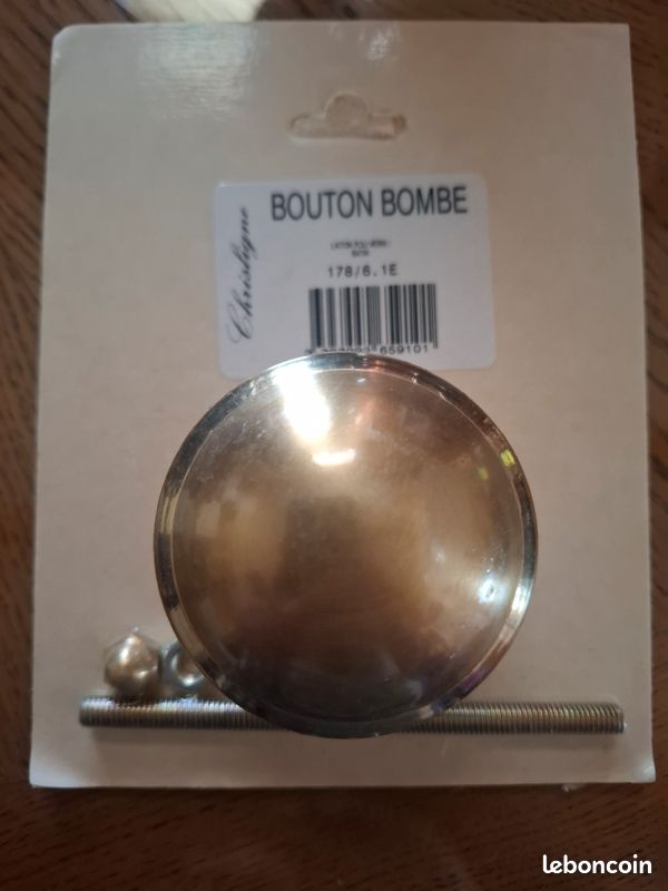 Bouton de porte bombe en laiton (image 1)