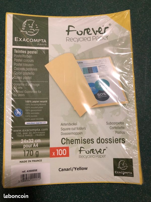 Paquet 100 chemises forever (image 1)