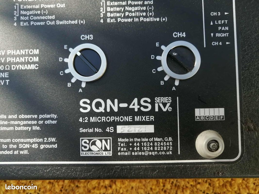 Mixer Reportage Sqn-4S Series Iv. Stéréo Portable Broadcast