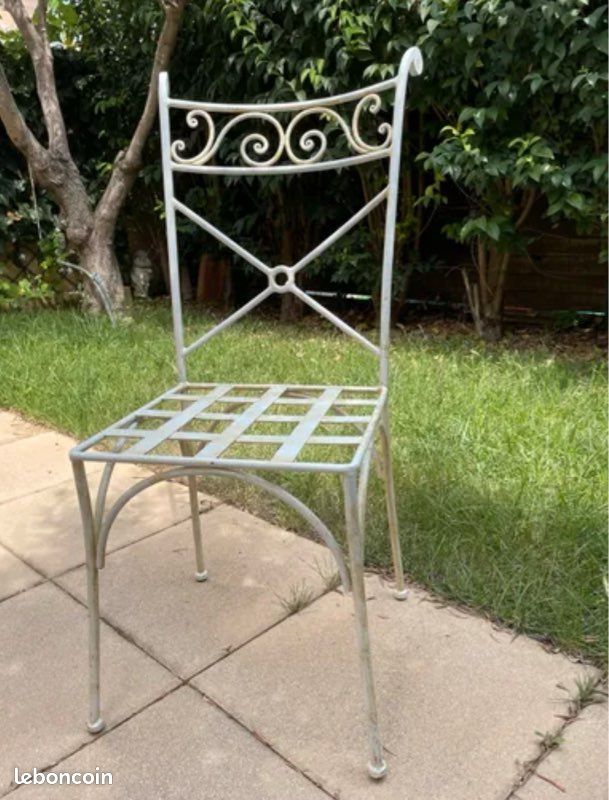 4 chaise en fer forgé (image 1)