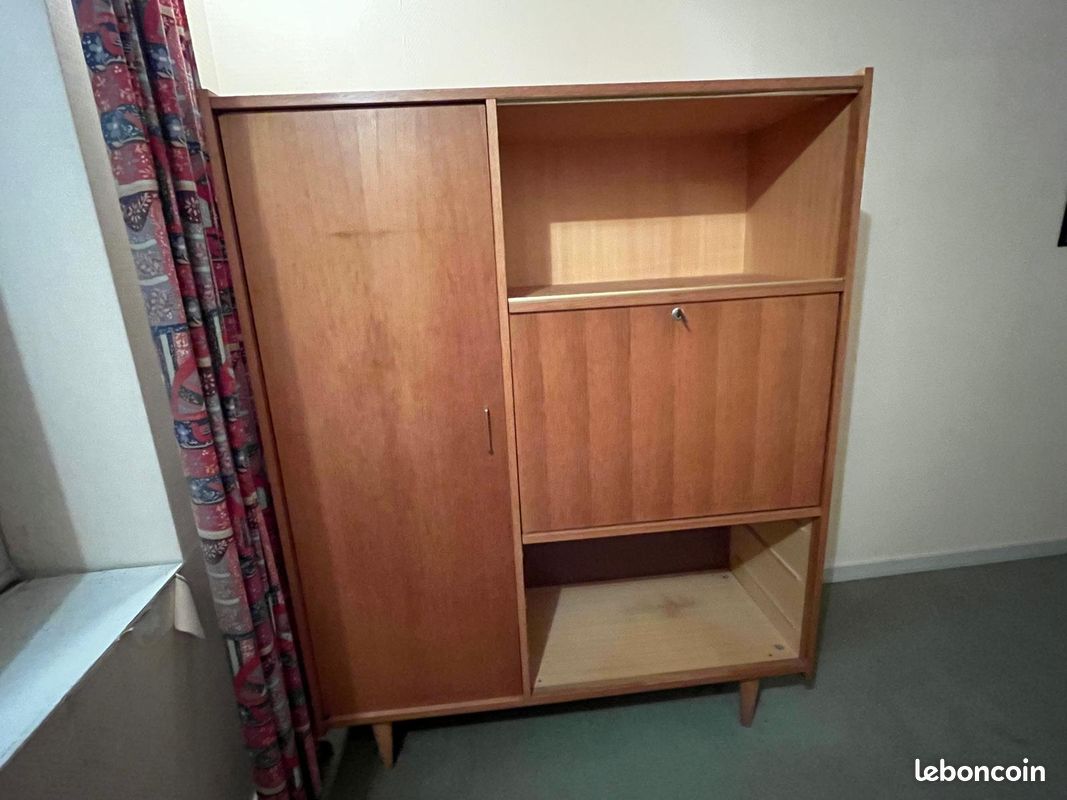 Meuble secrétaire penderie commode vintage (image 1)