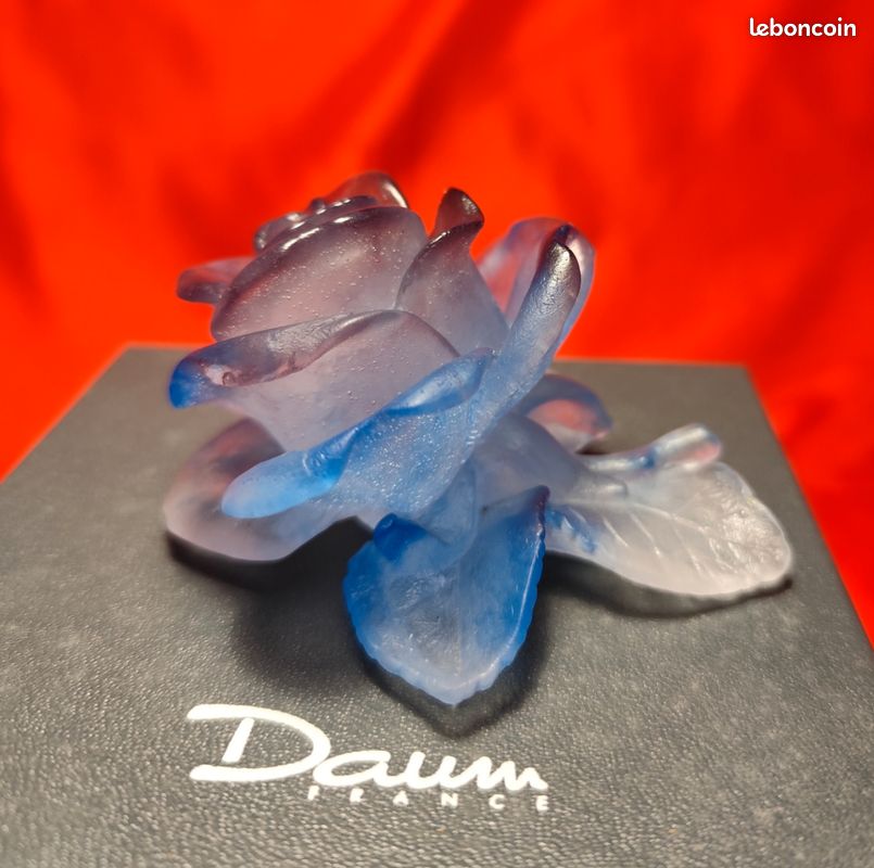 Statuette Daum Fleur rose - bleue/violette (image 4)