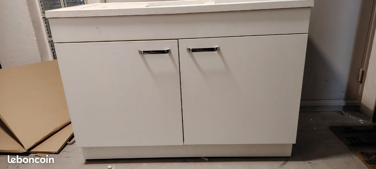 Vente d’un meuble à évier avec évier Deux bassins (image 1)