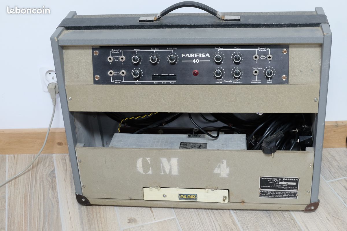 Ampli à lampes FARFISA FR 40 vintage années 60 restauré (image 5)
