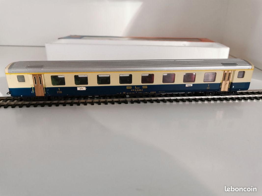 Voiture Roco DB ép. IV Mixte 1ère/2nde Bleue Et Crème HO 1/87 – Analogique